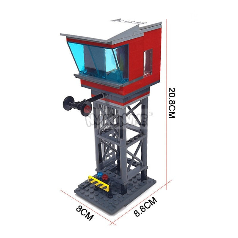 City Train Railway Build Model Kit Soft Cruved Straight Tracks Traffic Light Tunnel Compatible 53401 Blocks Bricks