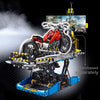 Motorcycle Test Bench Display Stand Building Block MOC Mechanical Gear Educational Toys For Children Construction Gift