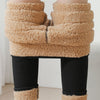 Winter Wool Warm Leggings Casual Thick Fleece Lined Slim Fit Trousers Women Black Gray High Waist Skinny Pants