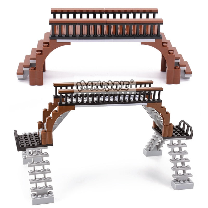 City Train Railway Build Model Kit Soft Cruved Straight Tracks Traffic Light Tunnel Compatible 53401 Blocks Bricks