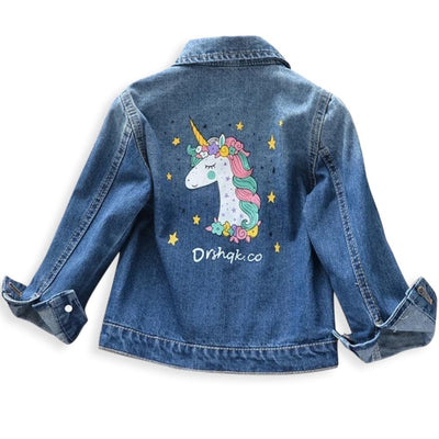Denim Coats New Brand Spring Kids Jackets Clothes Cartoon Coat Embroidery Children Clothing for 3 8Y