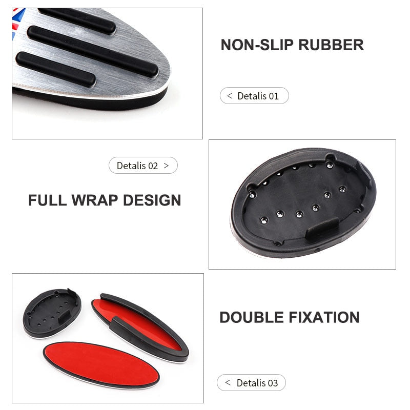Gear Interior For Mini Cooper F55 F56 F60 R55 R56 R60 Universal Automatic For Carbon Foot Rest Pedal Stickers Auto Accessories
