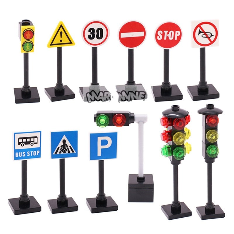 City Train Railway Build Model Kit Soft Cruved Straight Tracks Traffic Light Tunnel Compatible 53401 Blocks Bricks