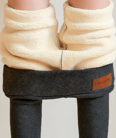 High Waist 12%Spandex Warm Pants Winter Skinny Thick Velvet Fleece Girl Leggings Women Trousers Pants
