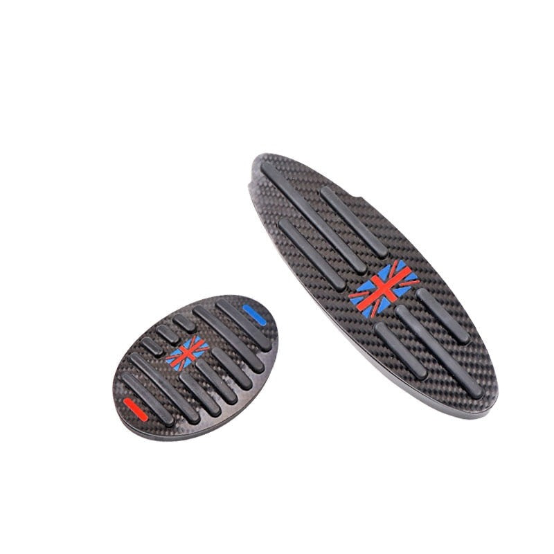 Gear Interior For Mini Cooper F55 F56 F60 R55 R56 R60 Universal Automatic For Carbon Foot Rest Pedal Stickers Auto Accessories