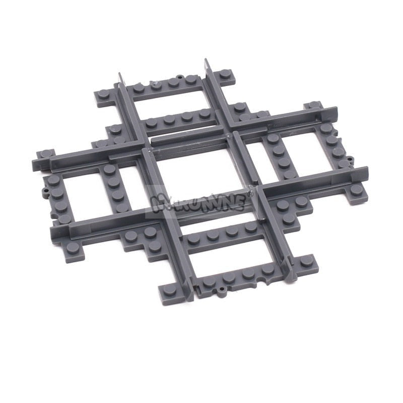 City Train Railway Build Model Kit Soft Cruved Straight Tracks Traffic Light Tunnel Compatible 53401 Blocks Bricks