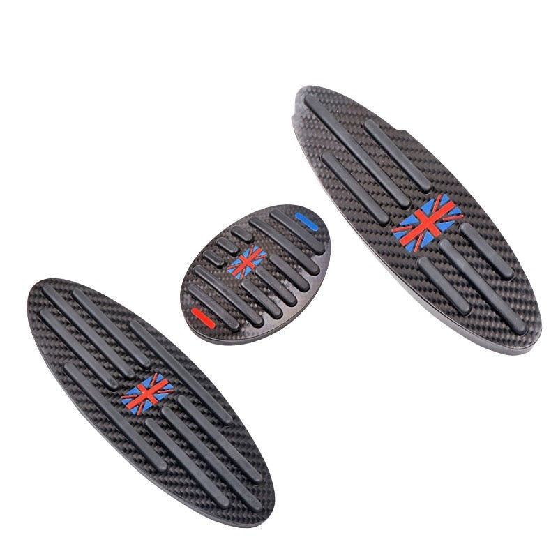 Gear Interior For Mini Cooper F55 F56 F60 R55 R56 R60 Universal Automatic For Carbon Foot Rest Pedal Stickers Auto Accessories