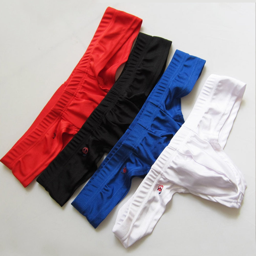 Sexy Underwear Thong G-Strings Men Low Waist Bulge Pouch T-back Underpants Male
