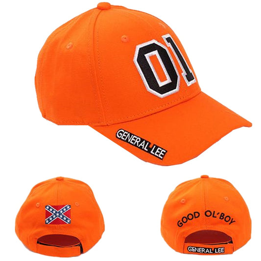 Cosplay Hat Embroidery Unisex Cotton Orange Good OL' Boy Dukes Adjustable Baseball Cap General Lee 01