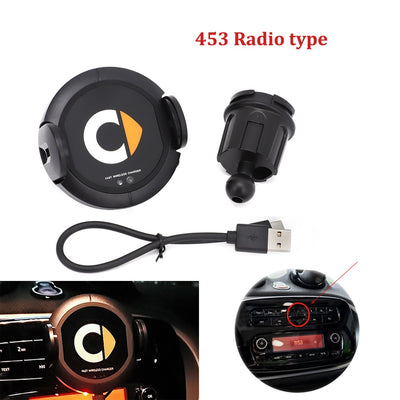 wireless charger navigation mobile phone bracket holder for smart 451 453 fortwo forfour accessories 453 radio type