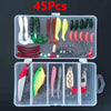 Set Spinner Crankbait Minnow Popper VIB Soft Hard Spoon Crank Baits Fishing Hooks Fishing Tools Tackle Box