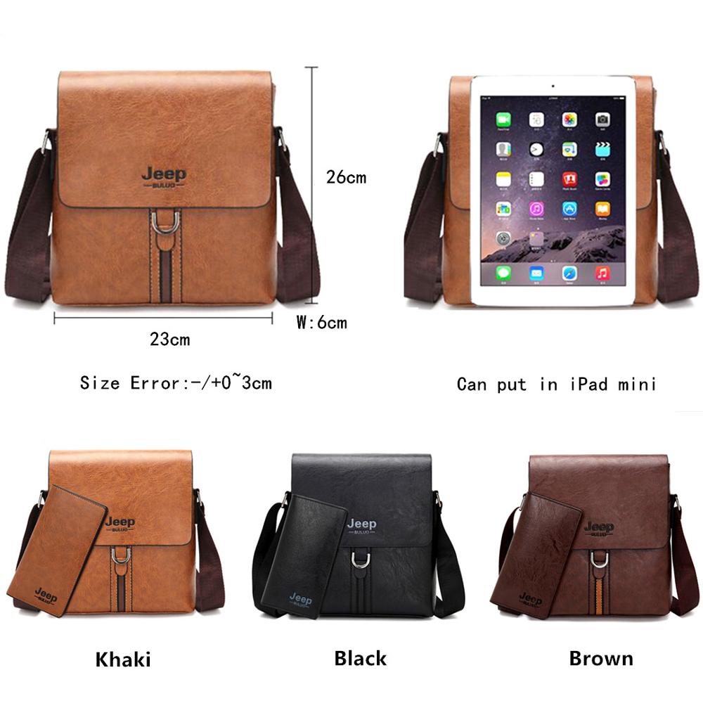 Messenger Bag For Man iPad Famous Men Shoulder Bag Casual Business Tote Bags JEEP BULUO Brand