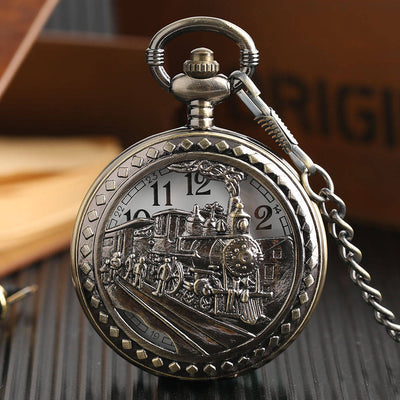 Pocket Watch Necklace Pendant Chain Unisex Gifts Clock cep saati