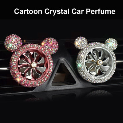 Crystal Diamond Cartoon Car Air Freshener Outlet Vent Clip Car Perfume