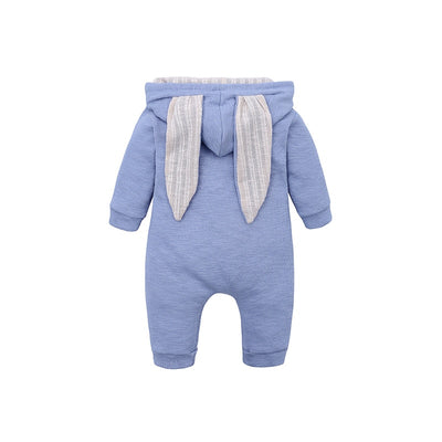 Baby jumpsuit  with big ear newborn baby clothes  Zipper cute kids clothing