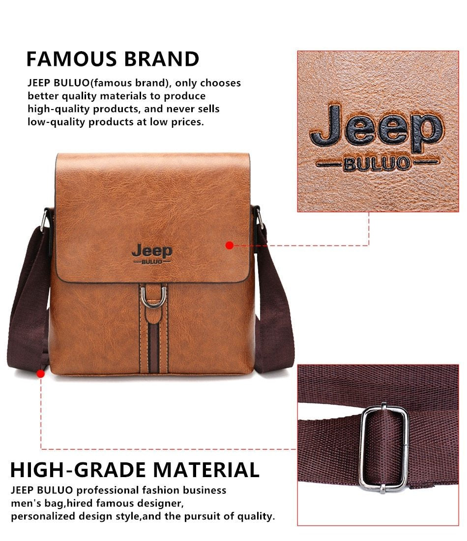 Messenger Bag For Man iPad Famous Men Shoulder Bag Casual Business Tote Bags JEEP BULUO Brand