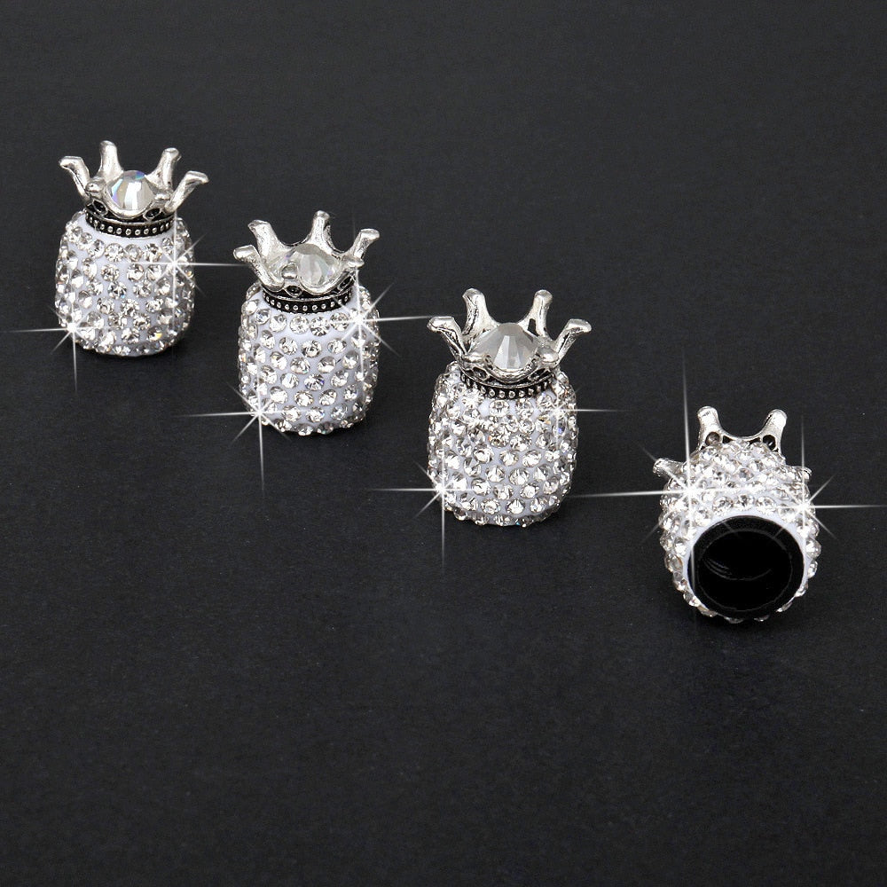 Crystal Wheel Caps Rhinestone Clay ABS Car Tires Valves Tyre Stem Air Valve Caps Airtight Cover Bling