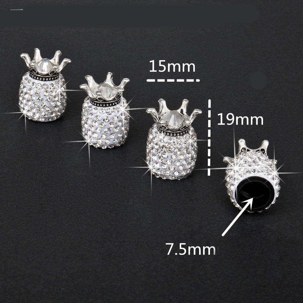 Crystal Wheel Caps Rhinestone Clay ABS Car Tires Valves Tyre Stem Air Valve Caps Airtight Cover Bling