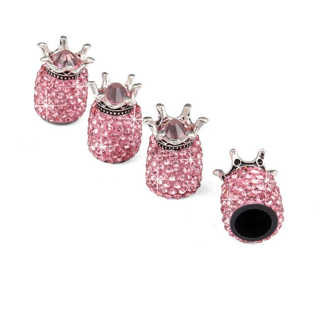 Crystal Wheel Caps Rhinestone Clay ABS Car Tires Valves Tyre Stem Air Valve Caps Airtight Cover Bling