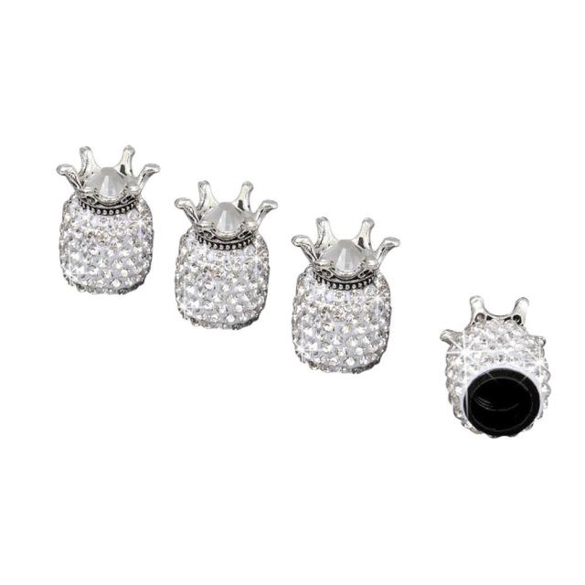 Crystal Wheel Caps Rhinestone Clay ABS Car Tires Valves Tyre Stem Air Valve Caps Airtight Cover Bling
