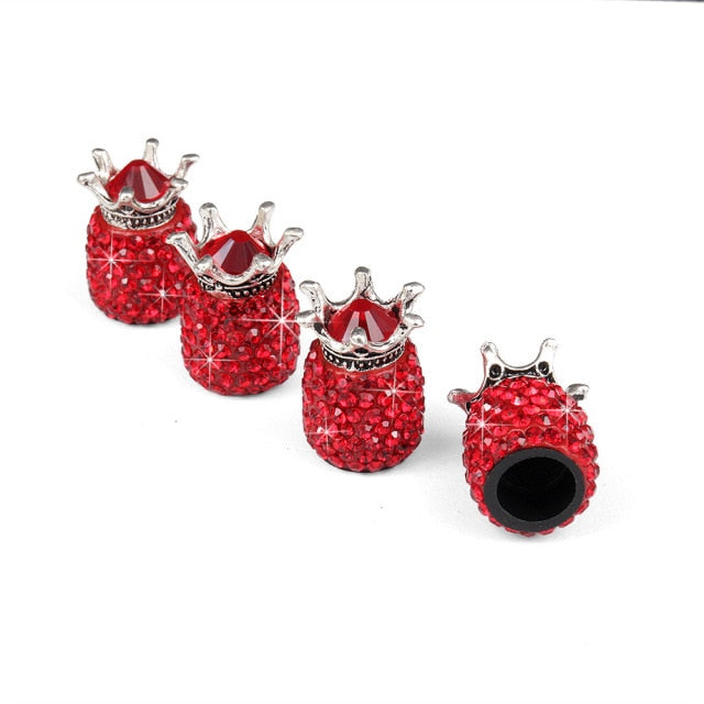 Crystal Wheel Caps Rhinestone Clay ABS Car Tires Valves Tyre Stem Air Valve Caps Airtight Cover Bling