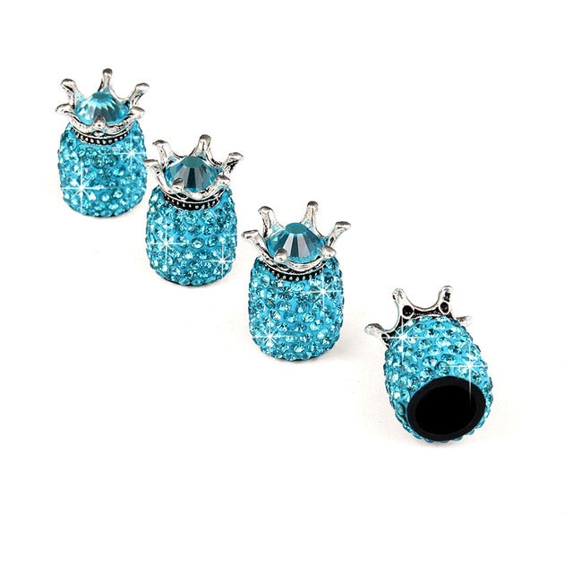 Crystal Wheel Caps Rhinestone Clay ABS Car Tires Valves Tyre Stem Air Valve Caps Airtight Cover Bling