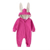 Baby jumpsuit  with big ear newborn baby clothes  Zipper cute kids clothing