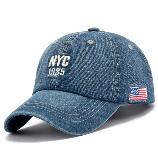 NYC Denim Baseball Cap Men Women Embroidery Letter Jeans Snapback Hat