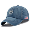 NYC Denim Baseball Cap Men Women Embroidery Letter Jeans Snapback Hat
