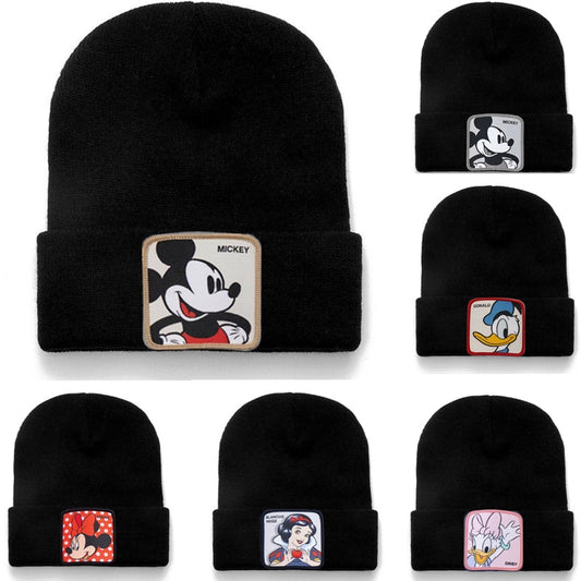 Anime Cartoon Cotton Casual Beanies for Men Women Warm Knitted Winter Hat Fashion Solid