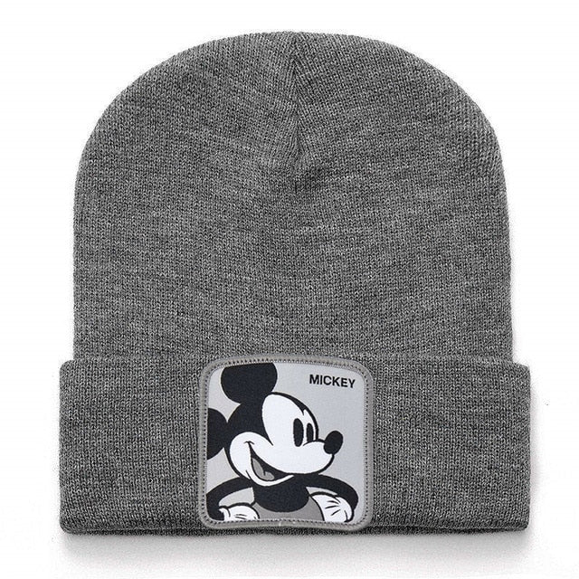 Anime Cartoon Cotton Casual Beanies for Men Women Warm Knitted Winter Hat Fashion Solid