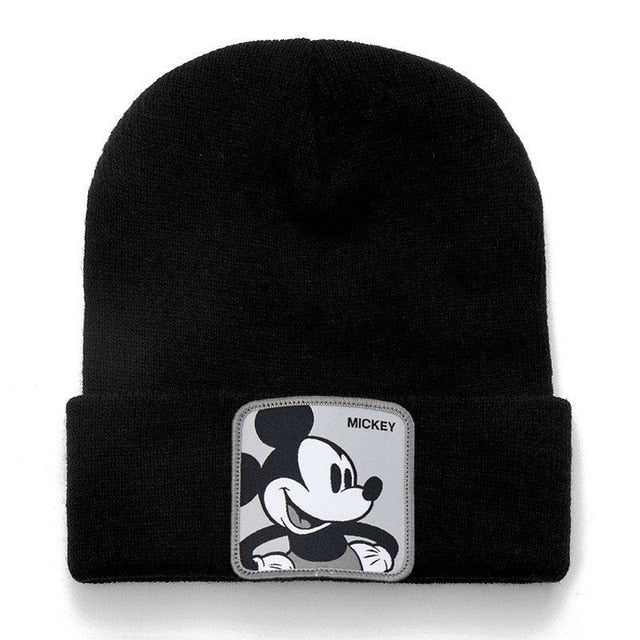Anime Cartoon Cotton Casual Beanies for Men Women Warm Knitted Winter Hat Fashion Solid
