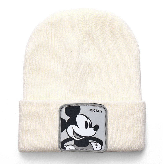 Anime Cartoon Cotton Casual Beanies for Men Women Warm Knitted Winter Hat Fashion Solid