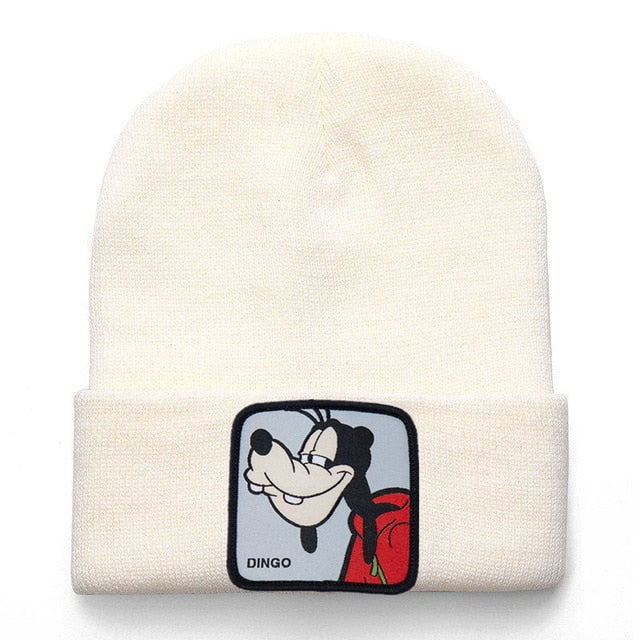 Anime Cartoon Cotton Casual Beanies for Men Women Warm Knitted Winter Hat Fashion Solid