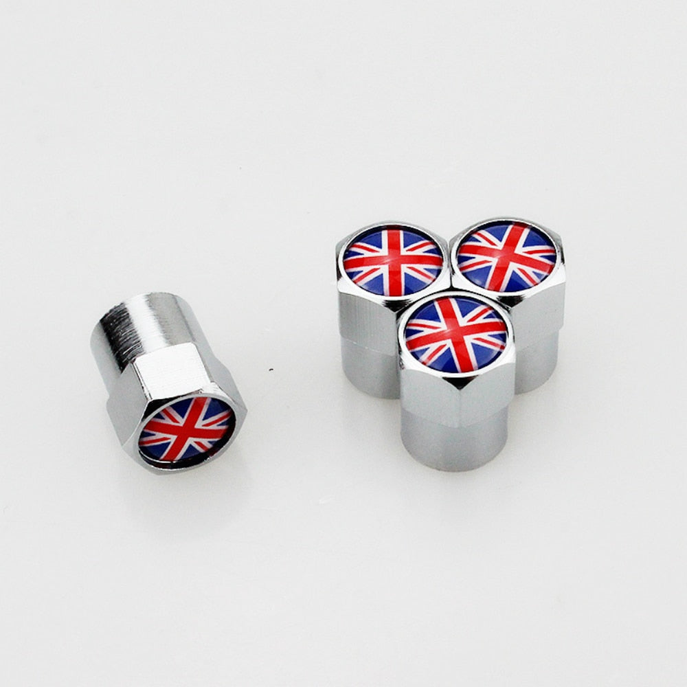 Wheel Tire Valve Caps Covers Logo Car Decoration Accessories for MINI Cooper 4 X Metal