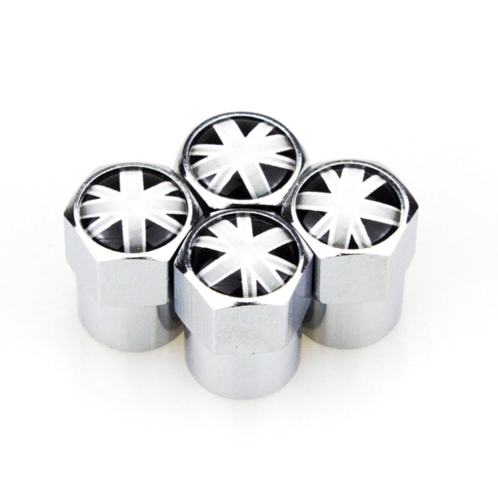 Wheel Tire Valve Caps Covers Logo Car Decoration Accessories for MINI Cooper 4 X Metal