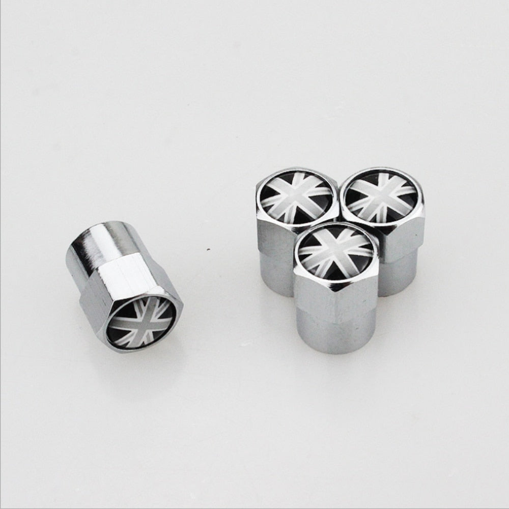 Wheel Tire Valve Caps Covers Logo Car Decoration Accessories for MINI Cooper 4 X Metal