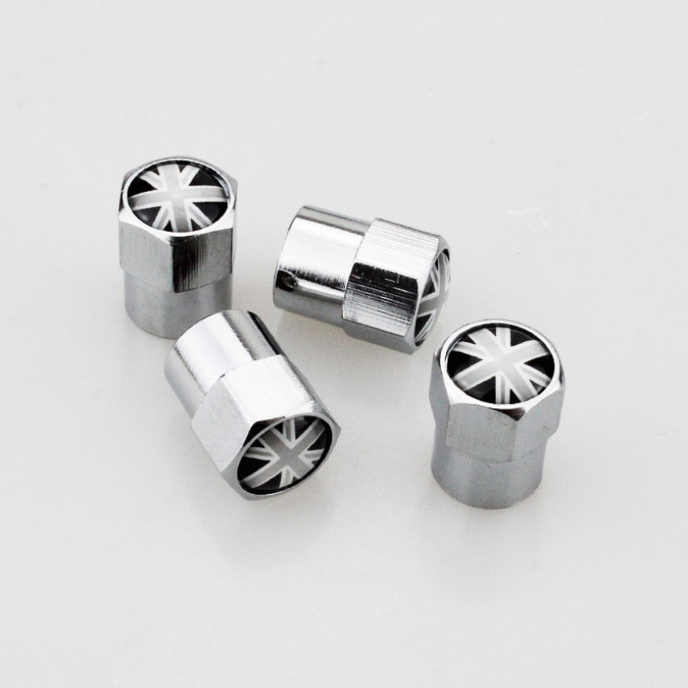 Wheel Tire Valve Caps Covers Logo Car Decoration Accessories for MINI Cooper 4 X Metal