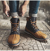 Boots Thick Plush Warm Snow Boots Lace-UP Men Ankle Boots Outdoor Waterproof Men's Motorcycle Boots