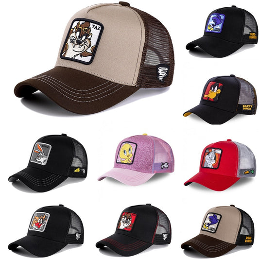 anime cartoon cotton baseball cap men women hip hop dad mesh hat