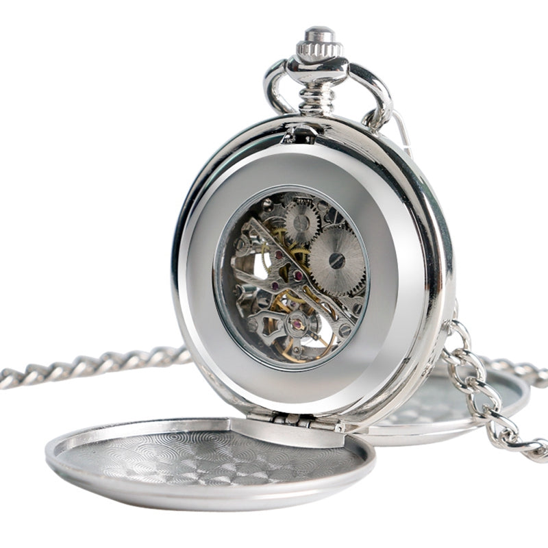 Mechanical Pocket Watch Full Gold Color Men Women Stylish Retro FOB Hand Wind Double Hunter