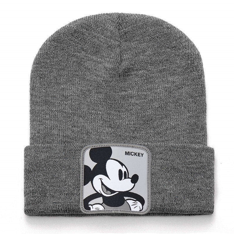 Anime Cartoon Cotton Casual Beanies for Men Women Warm Knitted Winter Hat Fashion Solid