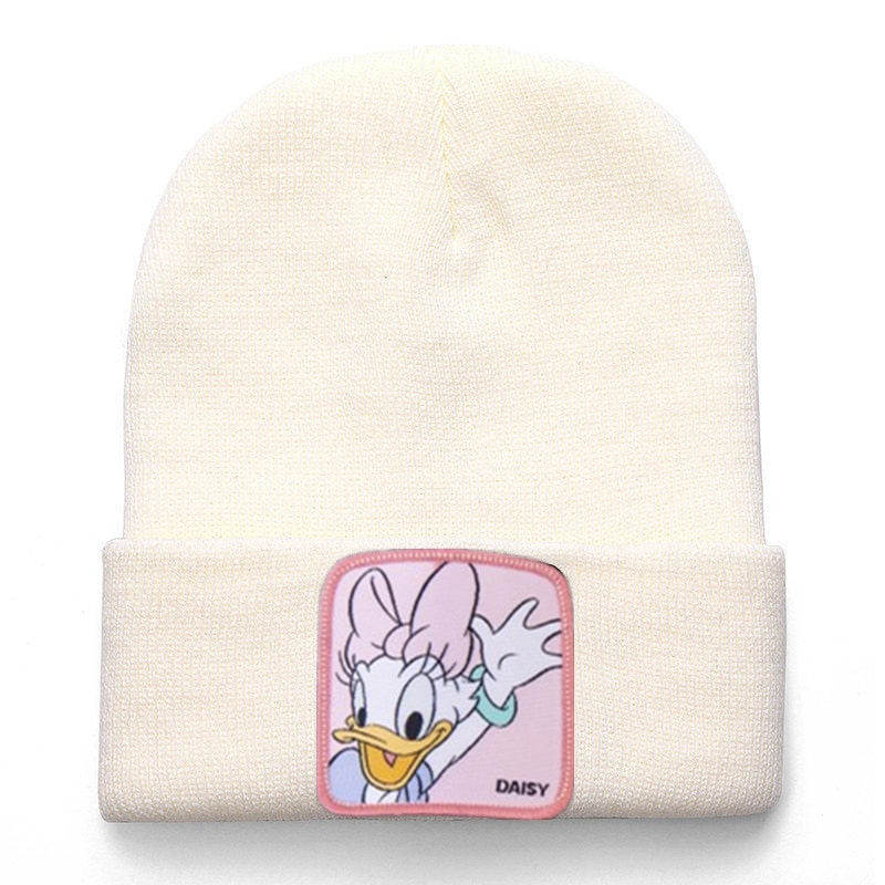 Anime Cartoon Cotton Casual Beanies for Men Women Warm Knitted Winter Hat Fashion Solid