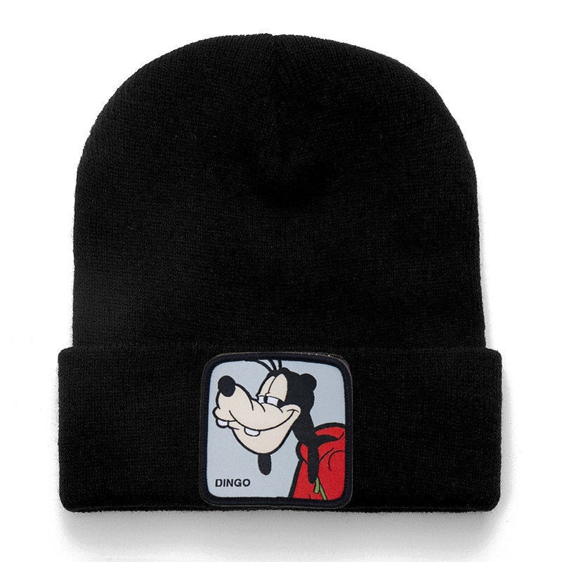 Anime Cartoon Cotton Casual Beanies for Men Women Warm Knitted Winter Hat Fashion Solid