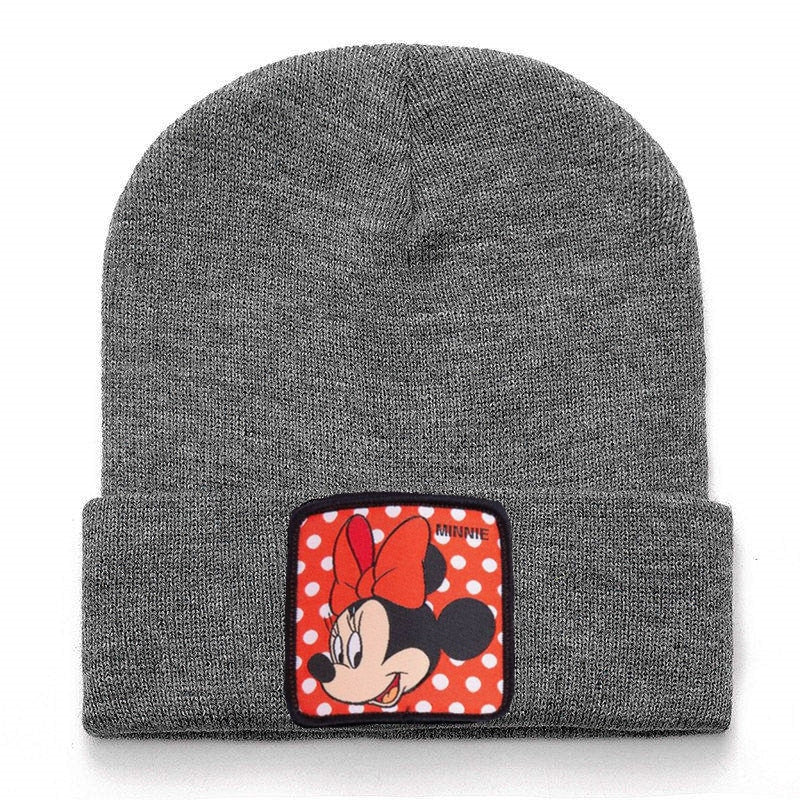 Anime Cartoon Cotton Casual Beanies for Men Women Warm Knitted Winter Hat Fashion Solid