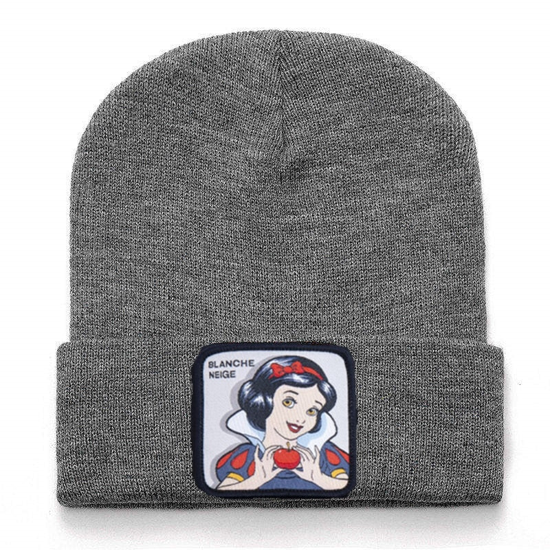 Anime Cartoon Cotton Casual Beanies for Men Women Warm Knitted Winter Hat Fashion Solid