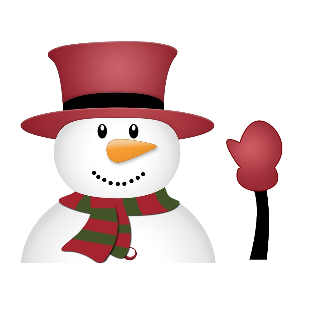 Car Stickers Cartoon Santa Claus Snowman & Elk Christmas Festive Car Rear Windshield Window Waving Wiper Stickers