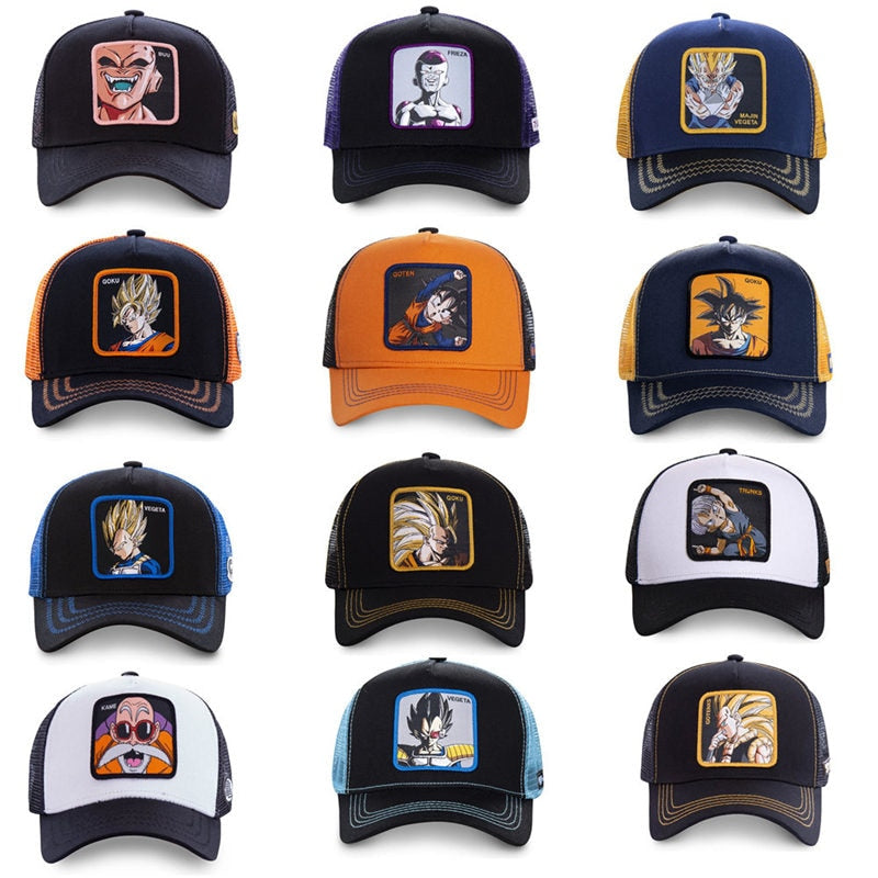 anime cartoon cotton baseball cap men women hip hop dad mesh hat