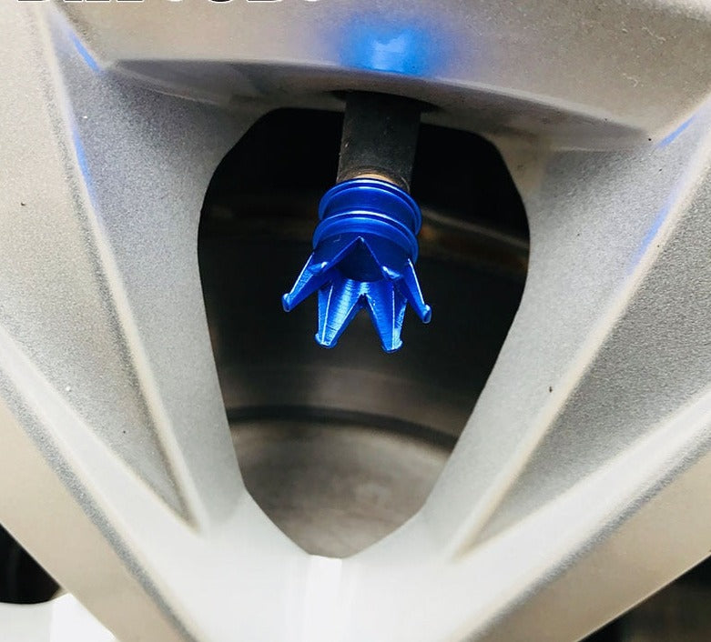 4pcs new arrive colorful aluminum crown car tire valve stem caps wheel car valve cap