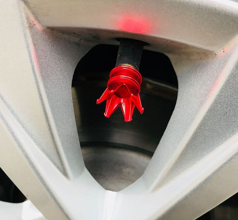 4pcs new arrive colorful aluminum crown car tire valve stem caps wheel car valve cap